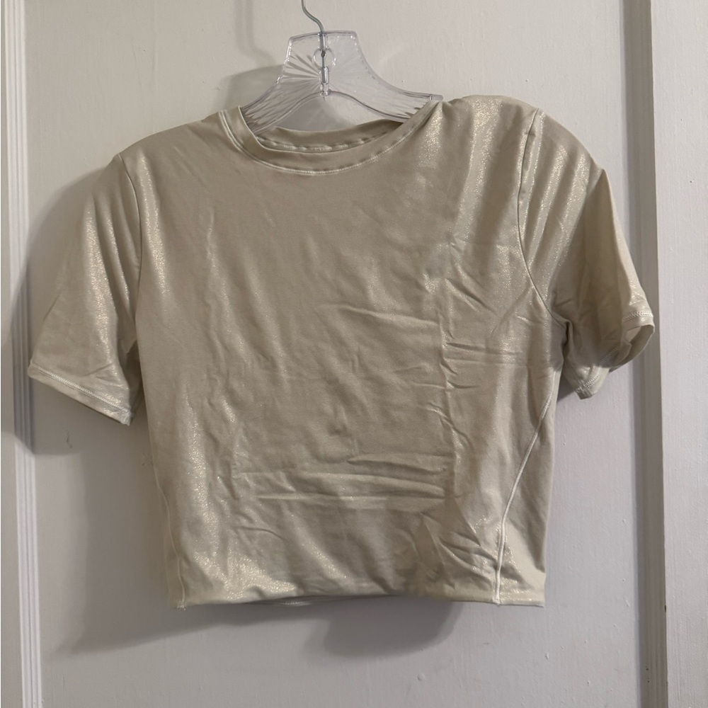 Wundermost Gold Lulu Crop Top in gold